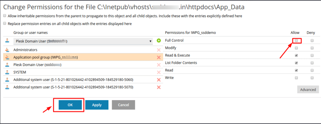 Assign Directory Permissions